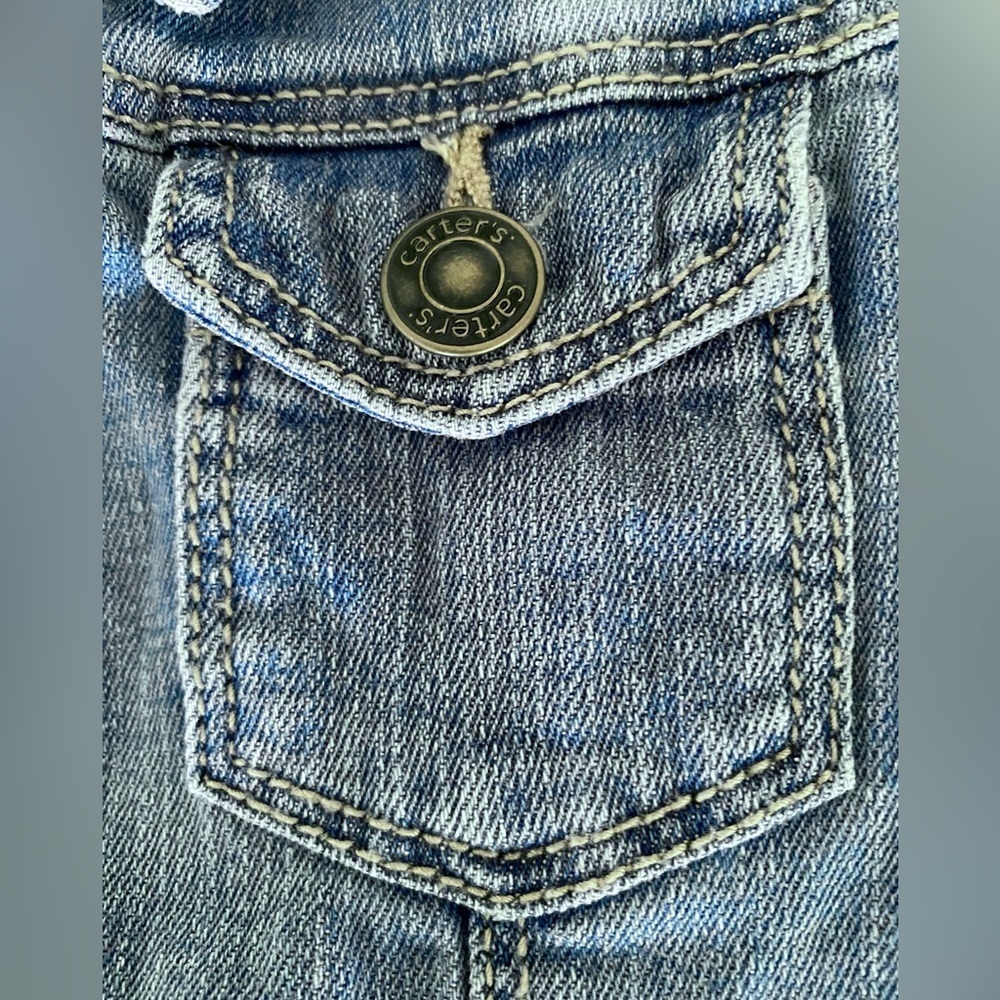 Carter's  Blue Jean Denim Jacket Medium Wash 4T - Picture 3 of 5